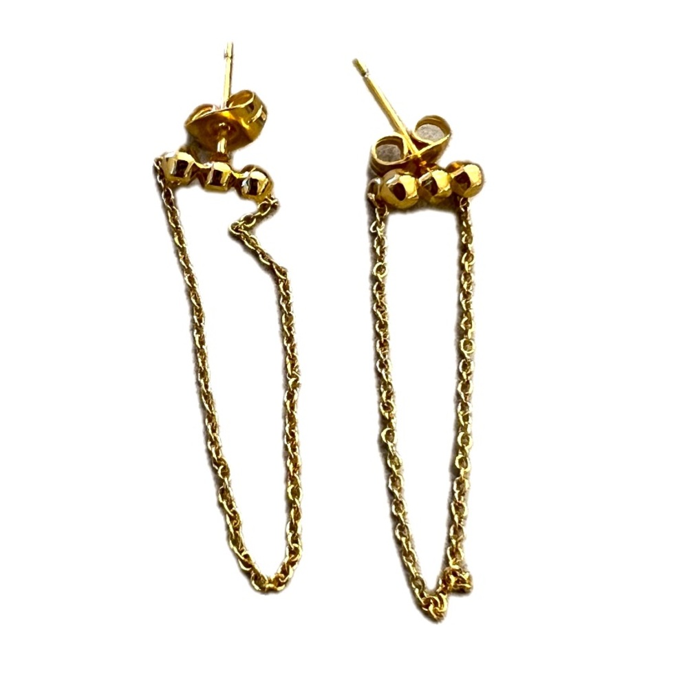 Delicate Gold Chain Drop Earrings - Minimalist Chic‎